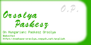 orsolya paskesz business card